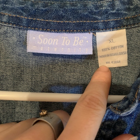 Denim maternity top - Picture 3 of 4